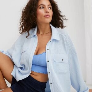 Aerie Light Blue Button Down Shirt